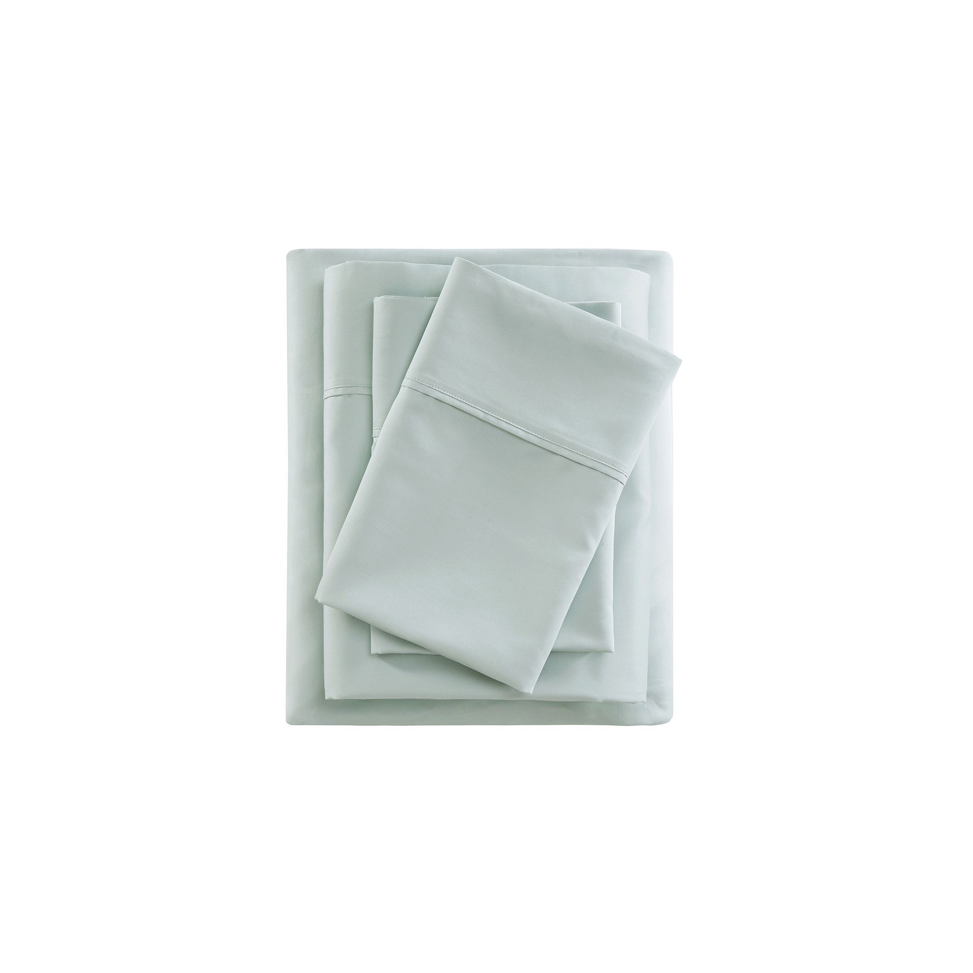 Beautyrest 600 Thread Count 4 Piece Cooling Cotton Blend Sheet Set, Seafoam