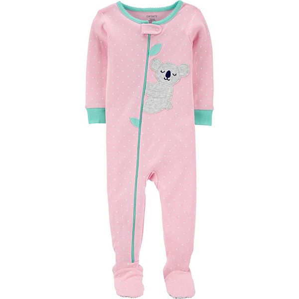 Baby Girl Carter S Koala Zip Footed Pajamas