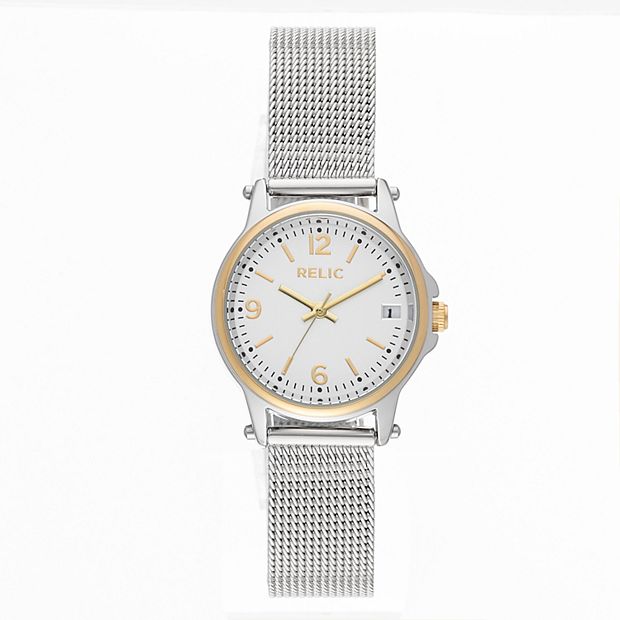 Relic by Fossil Women's Matilda Two Tone Mesh Watch