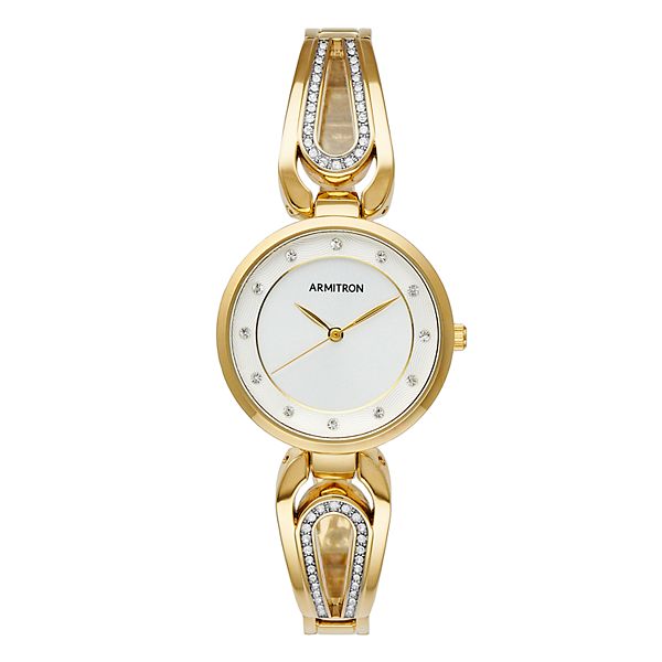 Armitron Women's Crystal Accent Half Bangle Watch - 75-5708SVGP