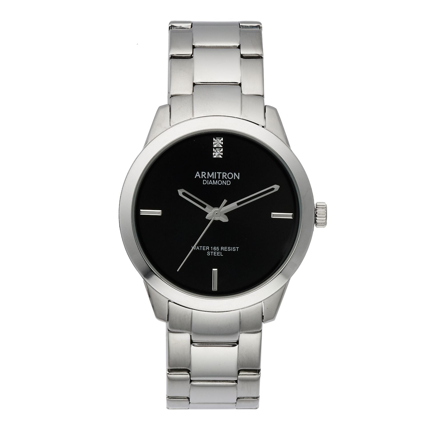 armitron black watch with diamonds