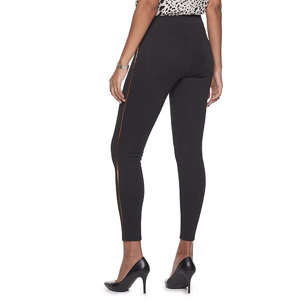 camel leather leggings