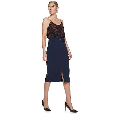 Women's Nine West Belted Pencil Skirt