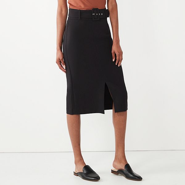 Women's nine west on sale belted pencil skirt