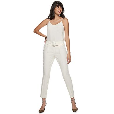 Women's Nine West Belted Tapered Carrot Pants
