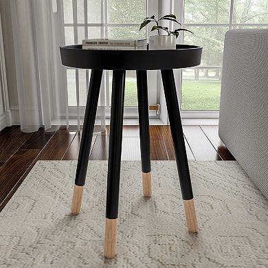 Lavish Home Round Two-Tone End Table