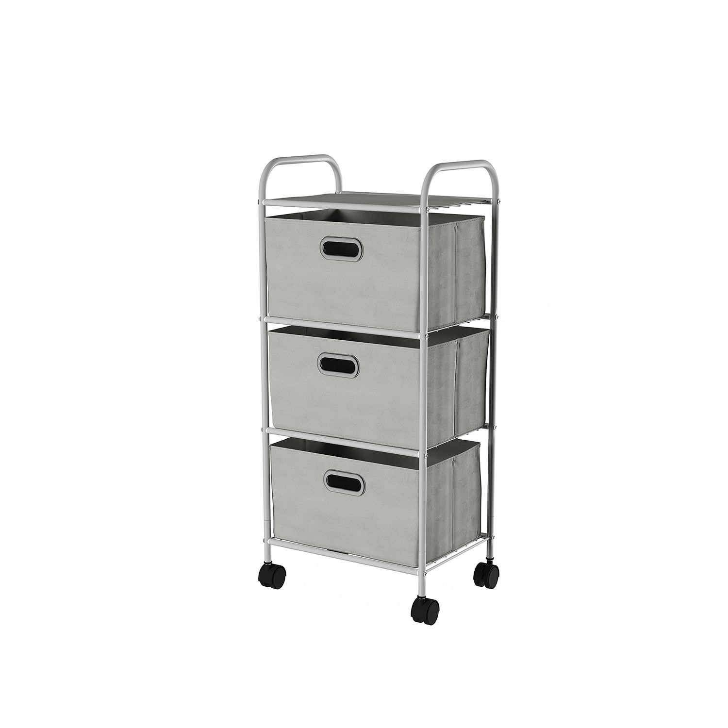 Folding Sewing Table Shelves Storage Cabinet Craft Cart with