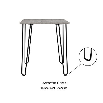 Lavish Home End Table with Hairpin Legs