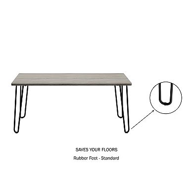 Lavish Home Coffee Table with Hairpin Legs