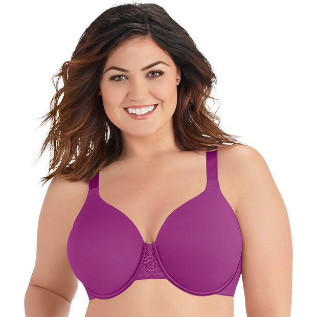 adviicd Long Sports Bras for Women Women's Full Figure Beauty Back  Smoothing Bra with Lace Purple X-Large