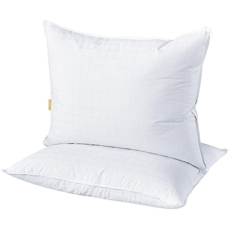 Dream On 2-pack Triple Chamber White Goose Down & Feather Pillow, Queen
