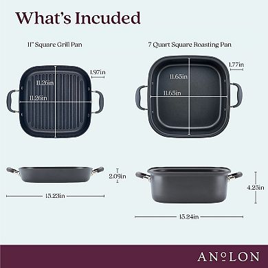 Anolon Advanced Home Hard-Anodized Nonstick Two-Step Meal Set