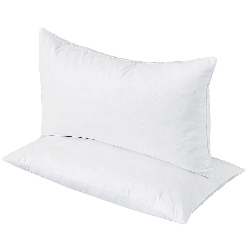 Dream On Feather Pillow Insert, White, 12X20