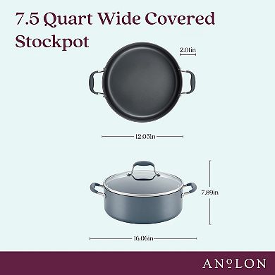 Anolon Advanced 7.5-qt. Hard-Anodized Nonstick Wide Stockpot