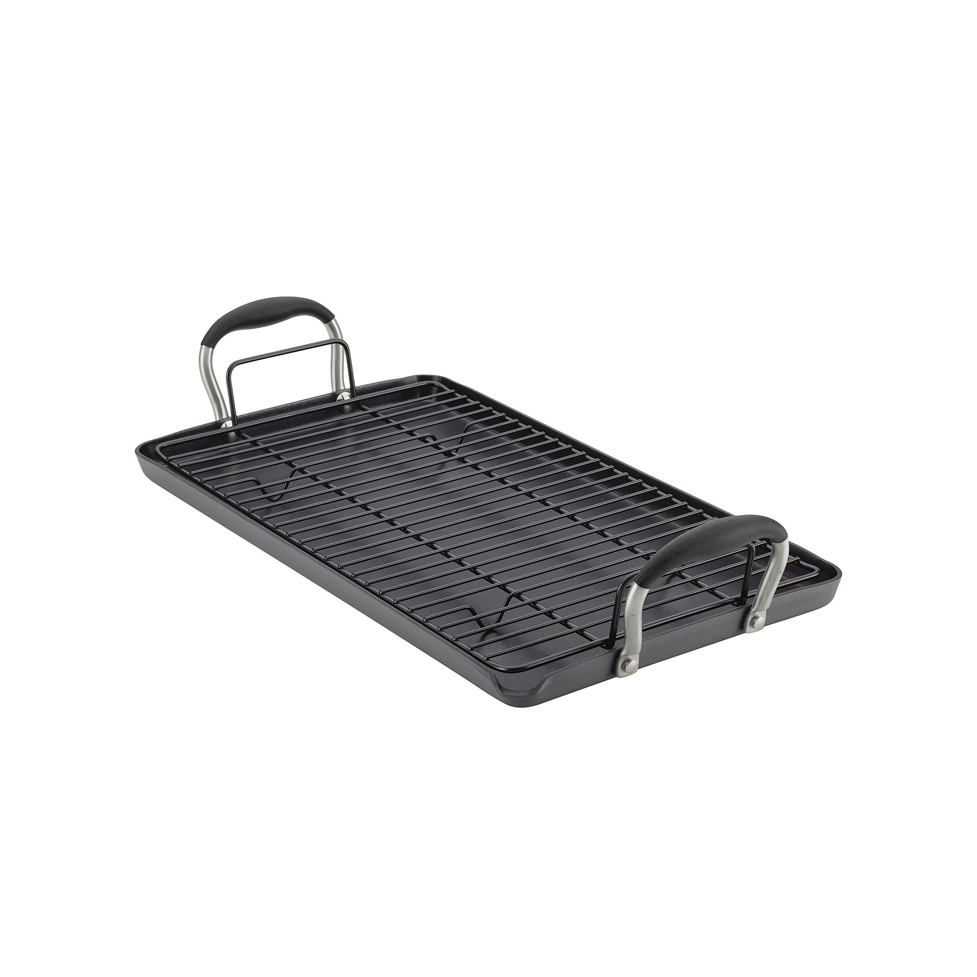 Anolon Advanced Home 10 x 18 Double Burner Griddle, Black