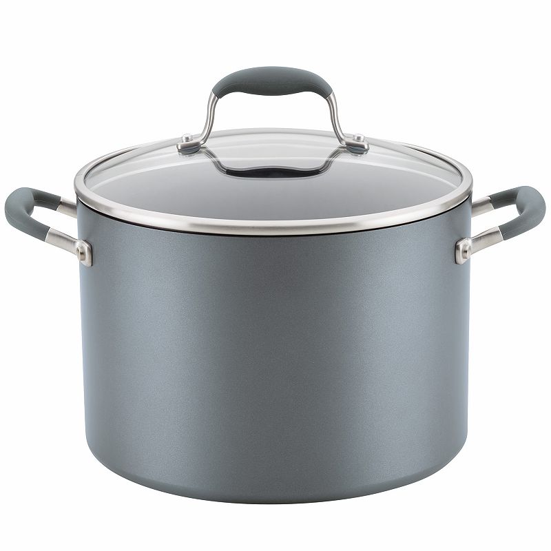 Tramontina Hard-Anodized Aluminum Covered Stock Pot - Gray - 8 qt