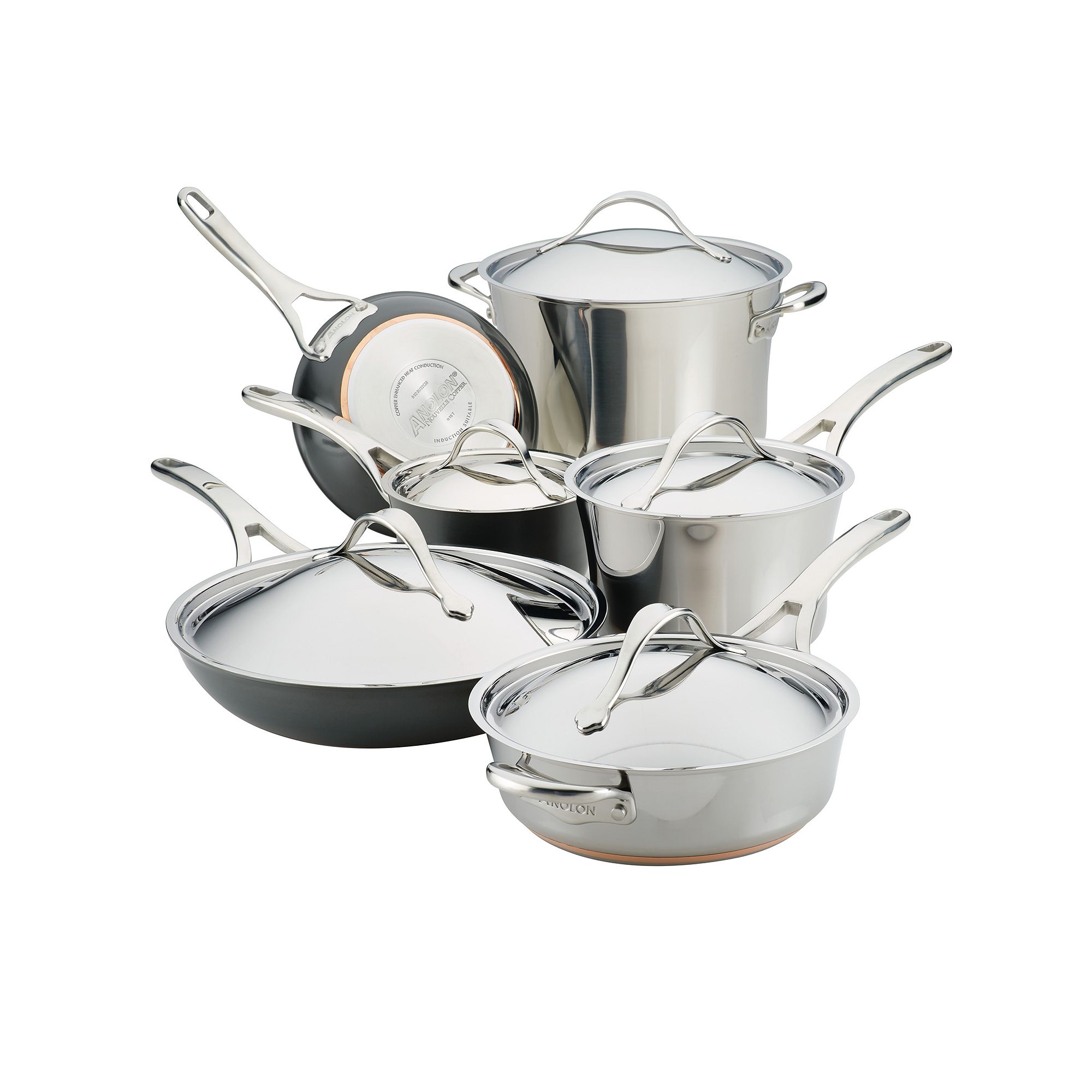 Anolon Nouvelle 11-pc. Mixed Metals Cookware Set, Multi Color