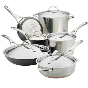 Anolon Nouvelle 11 pc Mixed Metals Cookware Set