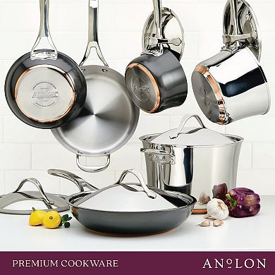 Anolon Nouvelle 11-pc. Mixed Metals Cookware Set
