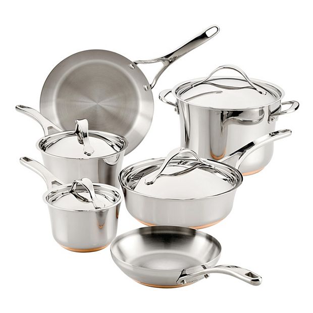 Anolon Nouvelle Copper Stainless Steel 10-pc. Cookware Set