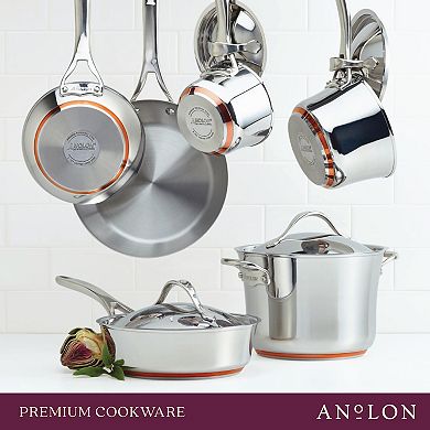 Anolon Nouvelle Copper Stainless Steel 10-pc. Cookware Set