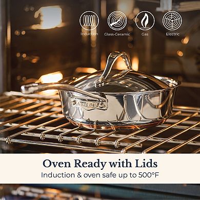 Anolon Nouvelle Copper Stainless Steel 10-pc. Cookware Set