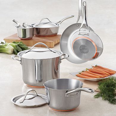 Anolon Nouvelle Copper Stainless Steel 10-pc. Cookware Set