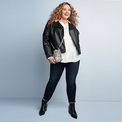 Plus Size EVRI™ Draped Twill Shirt