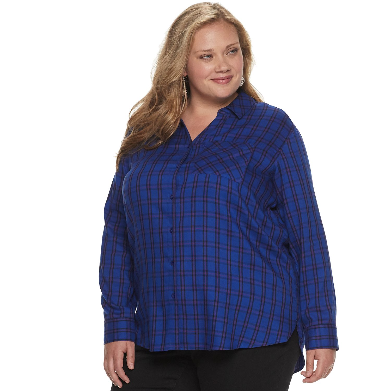 kohls womens shirts and tops plus size