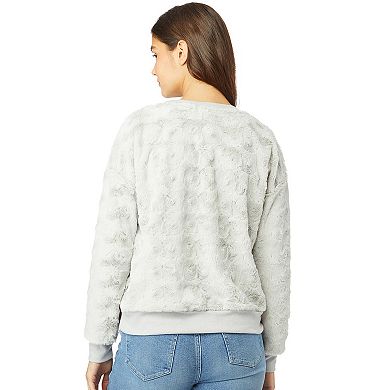 Juniors' WallFlower Cozy Cloud Faux-Fur Pullover Top