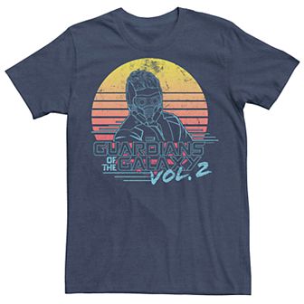 Men's Marvel Guardians Of The Galaxy 2 Star Lord Retro Poster Graphic Tee