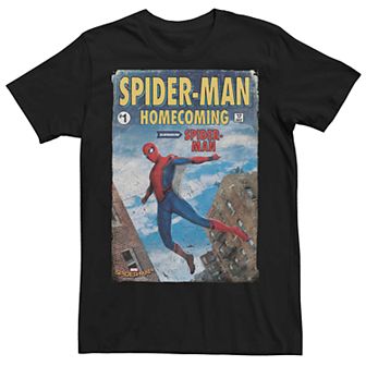 Men's Marvel Spider-Man Homecoming Comic Book Cover Tee