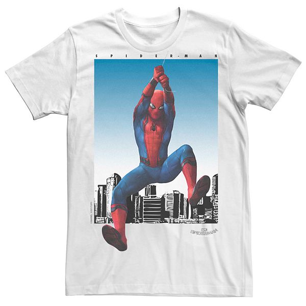 Men's Marvel Spider-Man Homecoming Web Swing Poster Tee