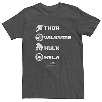 Men's Marvel Thor Ragnarok Icon Name Stack Tee