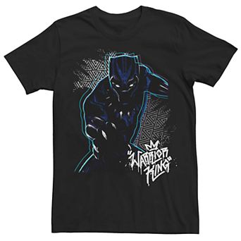 Men's Marvel Black Panther Warrior King Portrait Tee