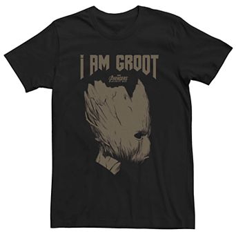 Men's Marvel Avengers Infinity War I Am Groot Side Profile Tee