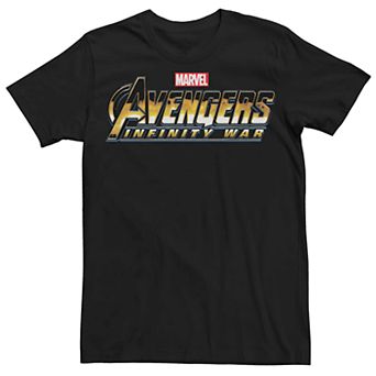 Men's Teen Marvel Avengers Infinity War Metallic Logo Tee