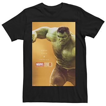 Men's Teen Marvel Studios Hulk More Than A Temper Poster Tee