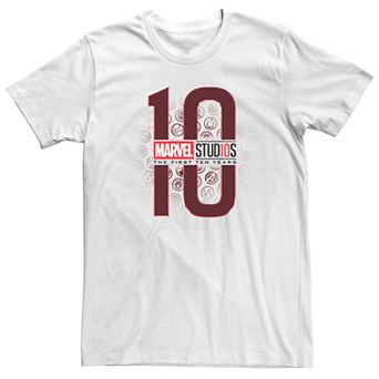 Men's Teen Marvel Studios The First Ten Years Hero Icons Tee Shirt