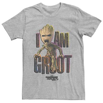 Men's Marvel Guardians Of The Galaxy 2 Groot Yell Colorful Poster Tee