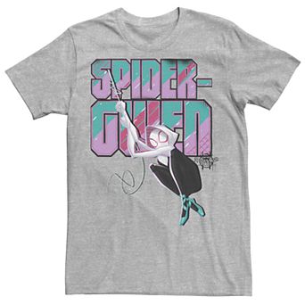 Men's Marvel Spider-Man Into The Spiderverse Gwen Swing Poster Tee