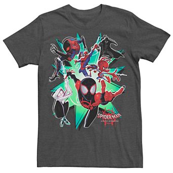 Men's Marvel Spider-Man Into The Spiderverse Action Group Shot Tee