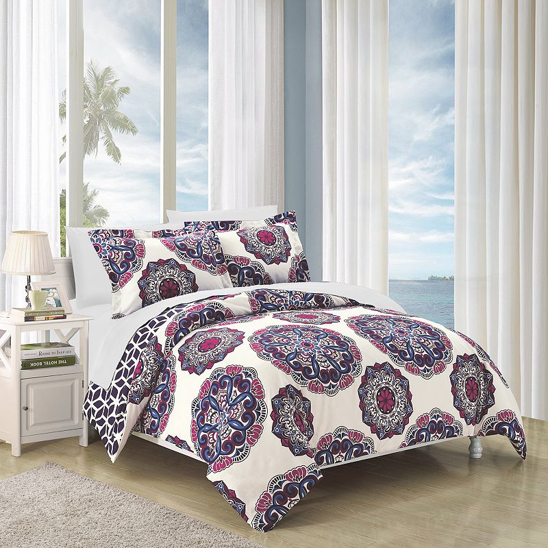 46277551 Chic Home Ibiza 7-pc. Duvet Cover & Sheet Set, Blu sku 46277551