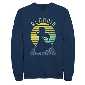 Juniors' Disney's Aladdin Jasmine Retro Sunset Grid Fleece Sweatshirt