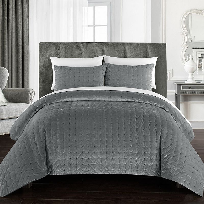 58573733 Chic Home Chyna 3-pc. Comforter & Sham Set, Grey,  sku 58573733