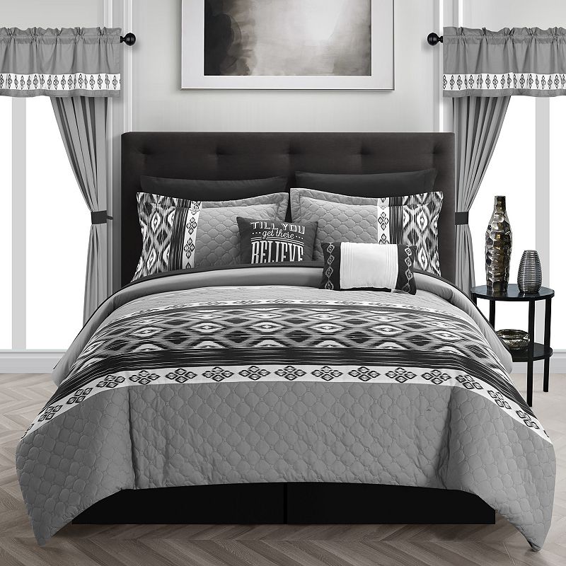 59346593 Chic Home Safforn 20-pc. Comforter, Window Treatme sku 59346593