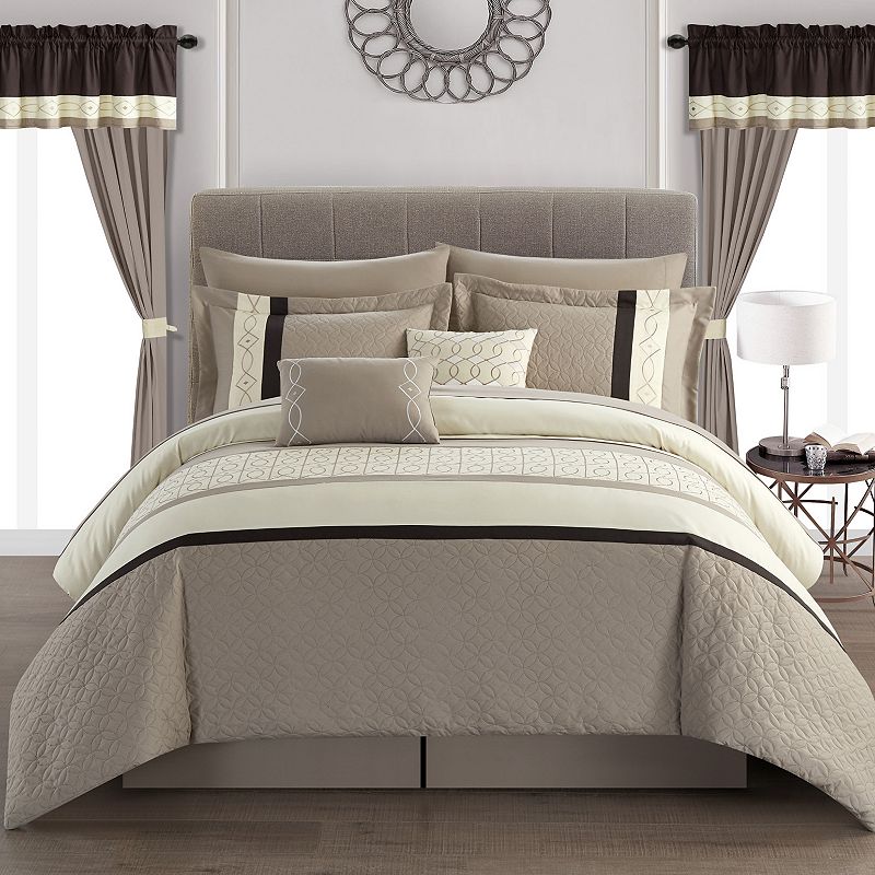 48950014 Chic Home Katrin 20-pc. Comforter, Window Treatmen sku 48950014