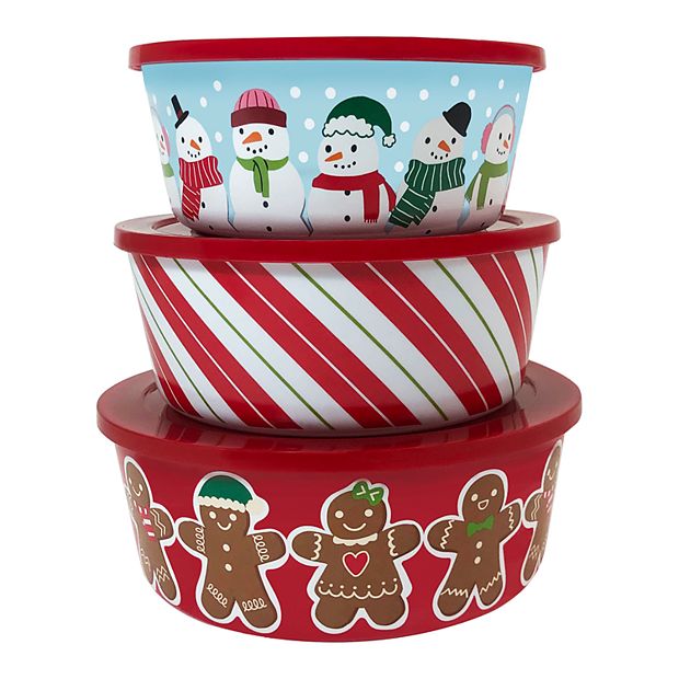 Tupperware New Christmas Canister Holiday Set Snow Place Gift Rare  Collection !