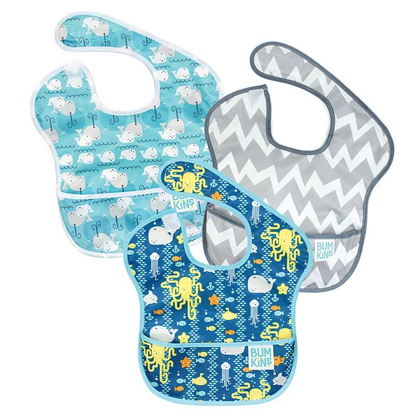 Bumkins Bibs Sea Friends 3Pack SuperBib