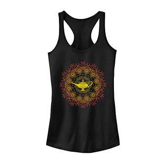 Juniors' Disney's Aladdin Genie Lamp Geometric Henna Pattern Tank Top